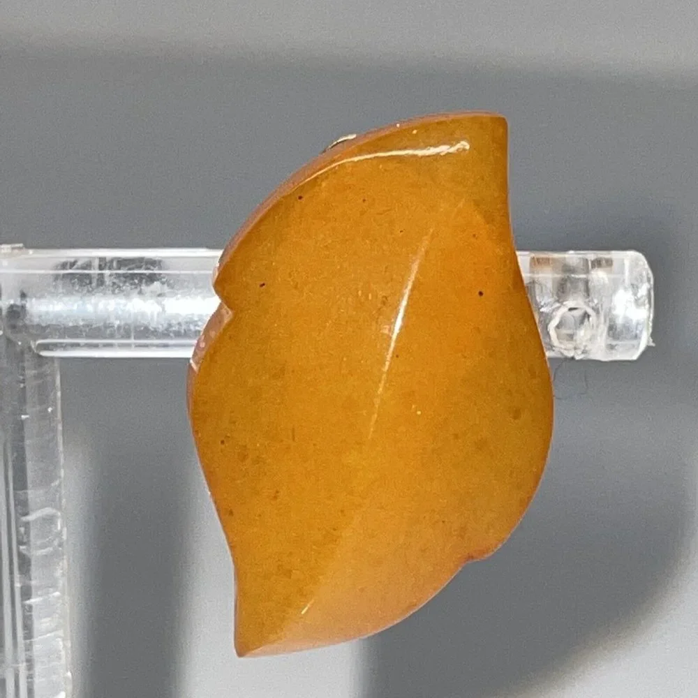 Vintage Kaliningrad USSR Natural Baltic Amber Clip On Earrings Leaf Shape Dangle